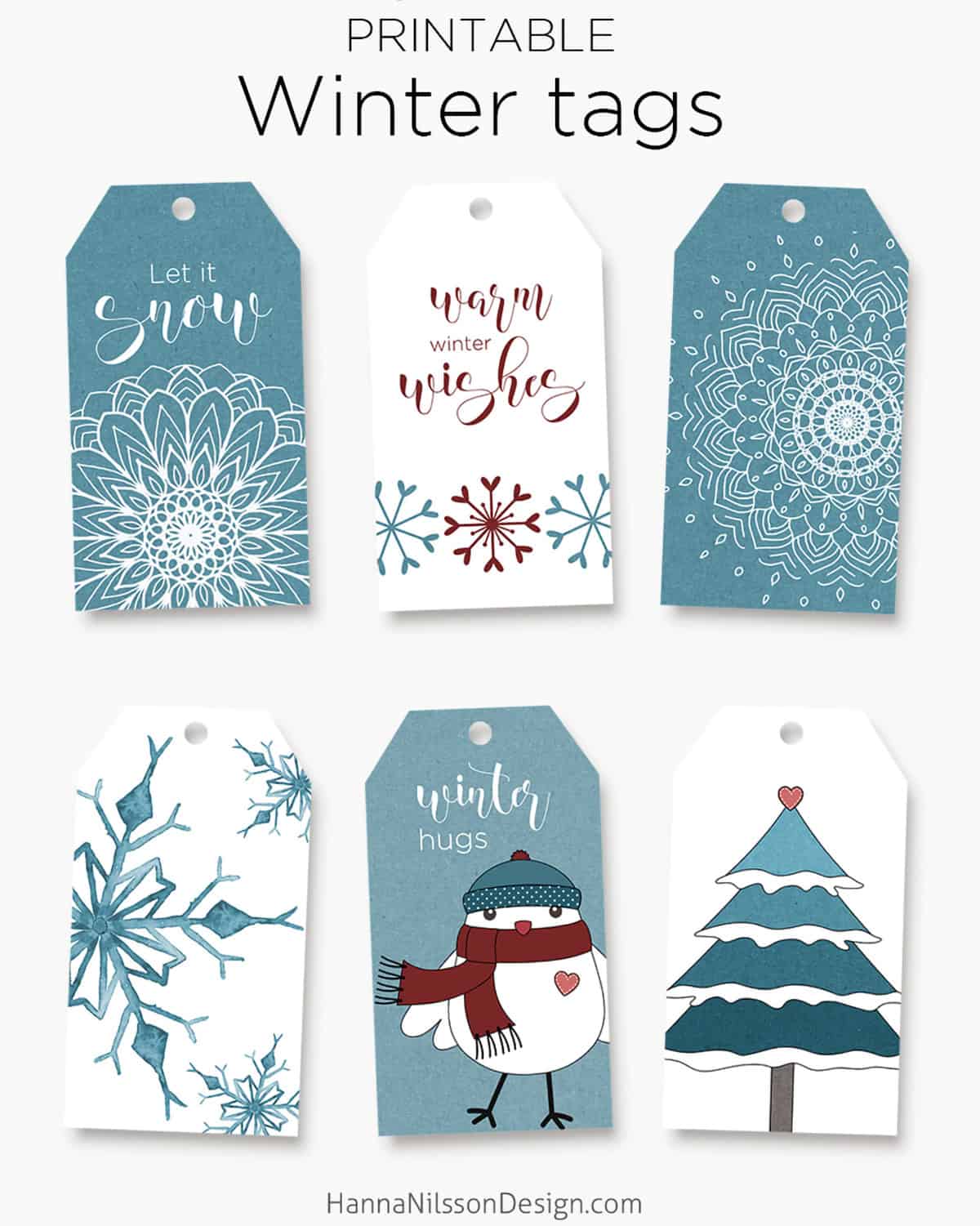 90+ free printable rustic christmas tags for gifts • craving some